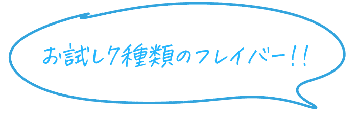 お試し7種類のフレイバー!!